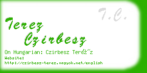 terez czirbesz business card